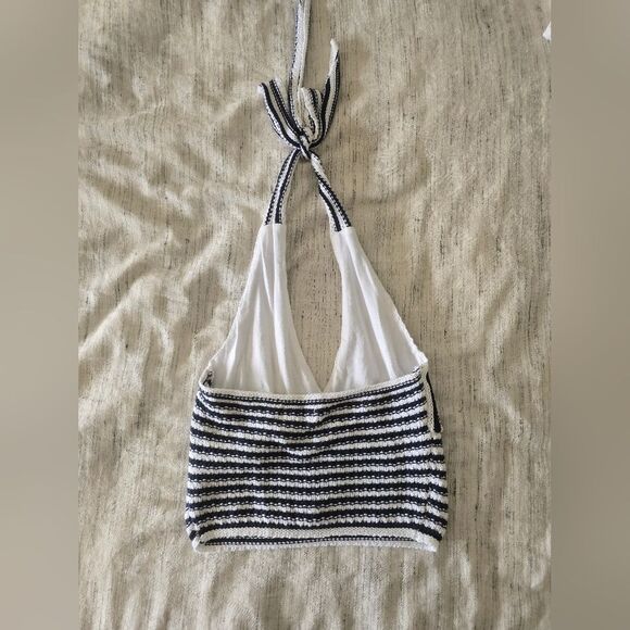 Hollister Striped Crochet Halter Top - Picture 2 of 4